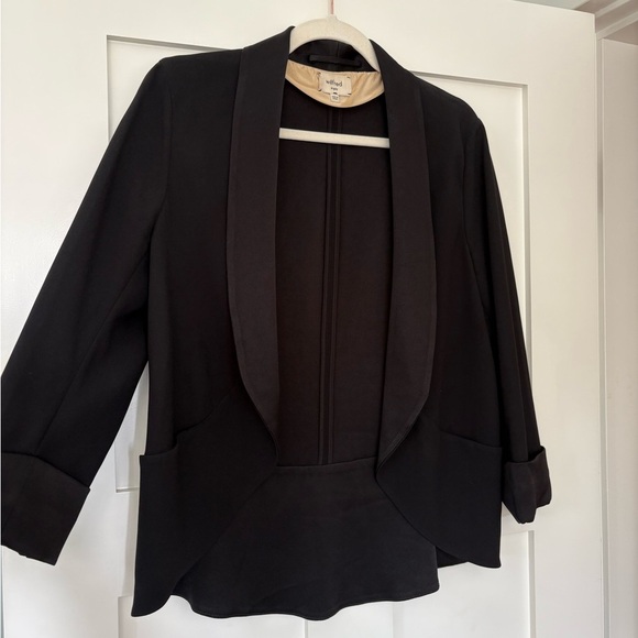 Wilfred Cropped Chevalier Jacket Black Sz 8 - Picture 3 of 4